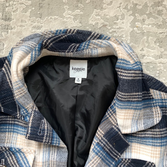 Kensie Jean plaid shacket jacket - Picture 2 of 3